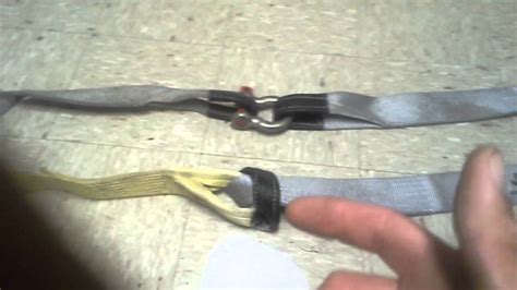 How to connect two nylon straps together.  This involves connecting the hooks o...