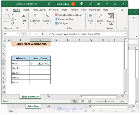 How to connect workbooks in excel