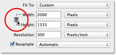 How to constrain proportions in photoshop