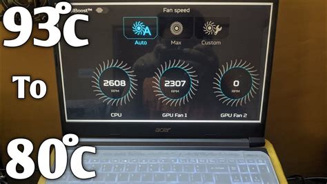 How to control fan speed manually in Acer laptop - YouTube