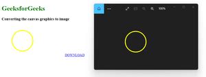 How to convert canvas graphics to image - GeeksForGeeks