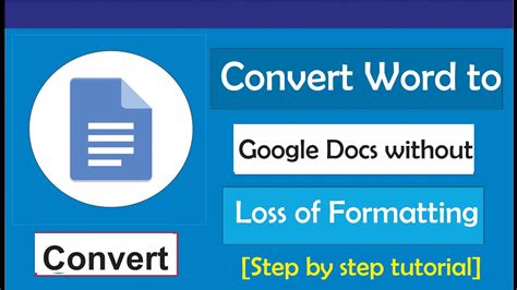 How to convert google doc to word without loss of formatting.  WordHTML - Online Converter, ...