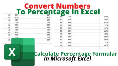 How to convert to percentage in excel