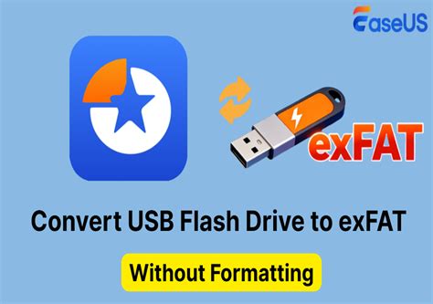 How to convert usb to exfat on android.  Typically I reformat rather than try to conv...