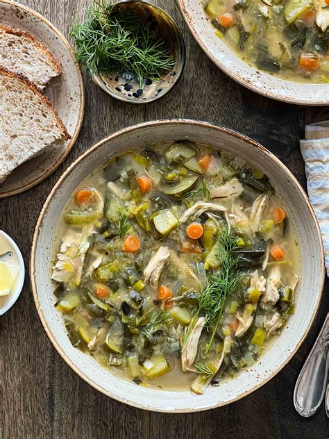How to cook leeks in chicken soup