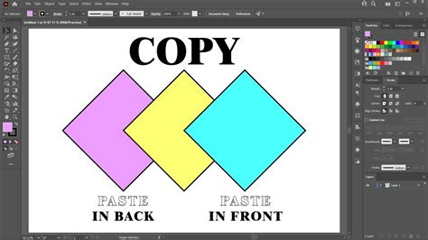 How to copy and paste in illustrator
