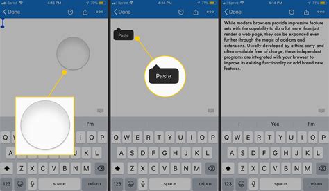 How to copy and paste in iphone