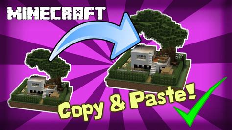 How to copy and paste minecraft buildings