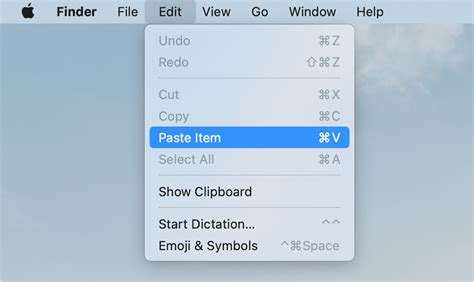 How to copy and paste on mac.  Select the item to copy.  The process w...