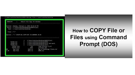 How to copy file in dos