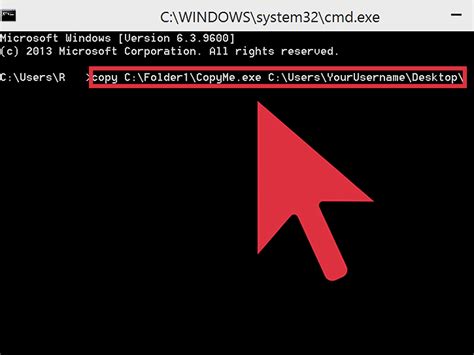 How to copy file in ms dos