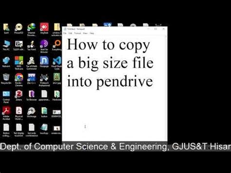 How to copy large file in pendrive