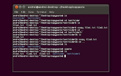 How to copy paste in unix