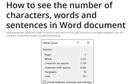 How to count characters per line.  Count characters, words, sentences, and lines...