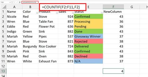 How to count highlighted cells in excel