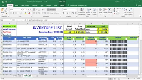 How to count inventory using only Excel & Barcode scanner YouTube
