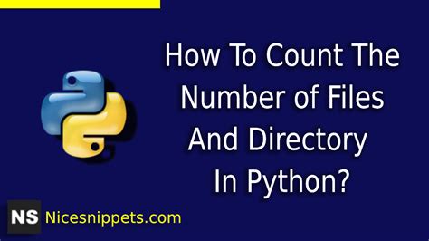 How to count the number of files in a directory using Python