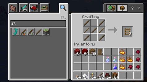 How to craft a ladder in minecraft