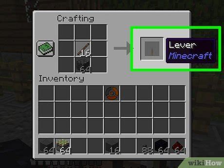 How to craft a lever in minecraft