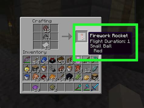 How to craft a rocket in minecraft