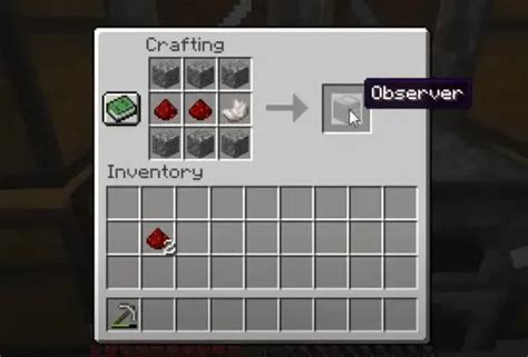 How to craft an observer in minecraft