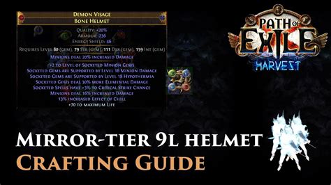 How to craft lich circlet poe.  Helmet like this is a mirror gr Crafting 800+ divines Int Sta...