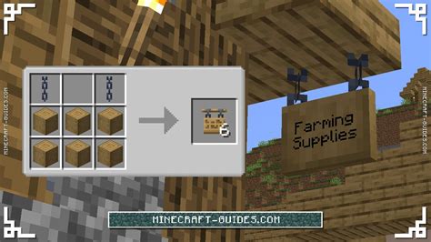 How to craft sign in minecraft
