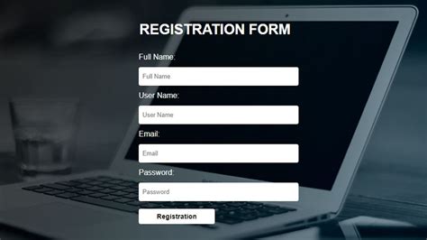 How to create "A REGISTRATION FORM" using HTML, CSS, JAVASCRIPT
