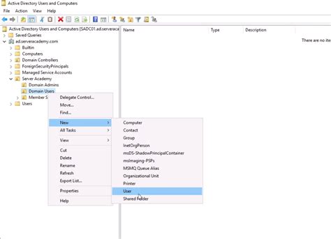 How to create Active Directory User Accounts
