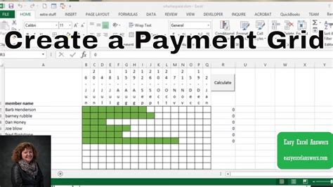 How to create Payment grid in Excel Mindovermetal English