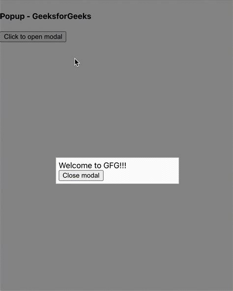 How to create Popup box in ReactJS - GeeksForGeeks