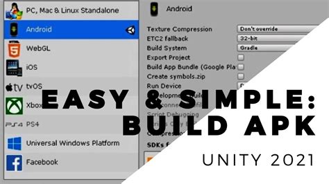 How to create Unity APK for Android
