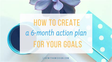How to create a 6 month action plan. The most important pieces of information are: 1. Your goals. Setting smart goals for you and your team is an essential part of creating a sales plan. I believe the biggest mistake you can make when setting goals is solely focusing on numbers. Smart sales goals should be actively focused on. 