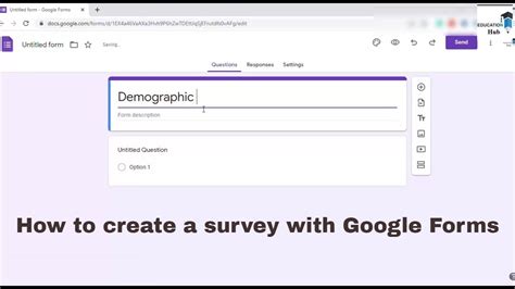 How to create a Google Form using a template YouTube