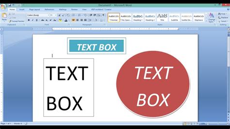 How to create a TextBox in MS Word YouTube