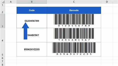 How to create a barcode using Excel