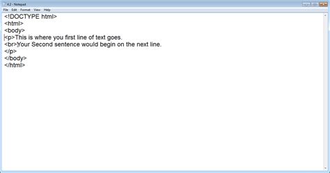 How to create a break in html