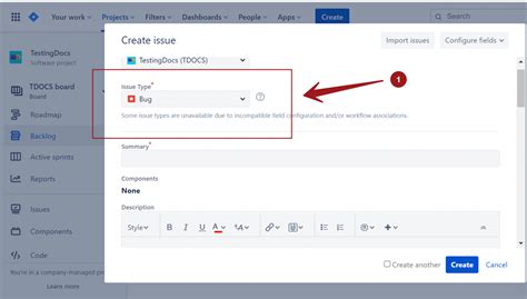 How to create a bug in jira