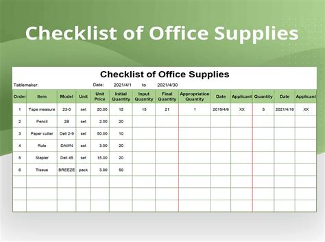 How to create a checklist in office