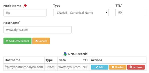 How to create a cname in dns