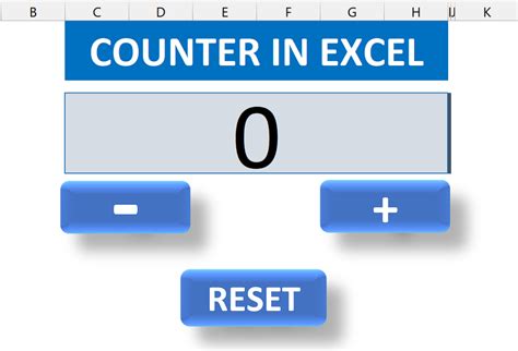 How to create a counter in excel