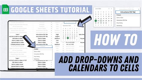 How to create a dropdown in Google Sheets How to add Calendar to a