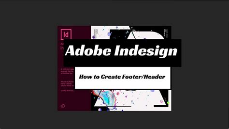 How to create a footer in indesign