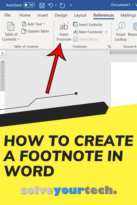 How to create a footnote in word