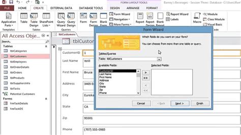 How to create a form in Access 2013 LearnKey video tutorial YouTube