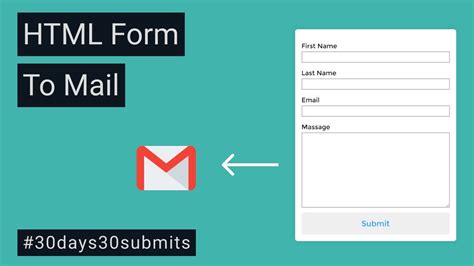 How to create a form in HTML and send it to email