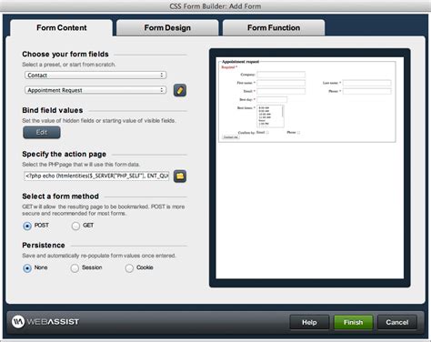 How to create a form in dreamweaver