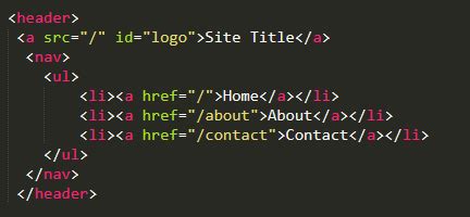 How to create a header in html