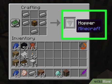 How to create a hopper in minecraft