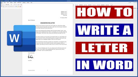How to create a letter in word
